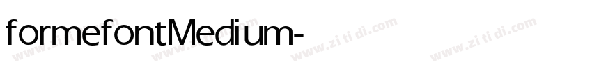 formefont Medium字体转换